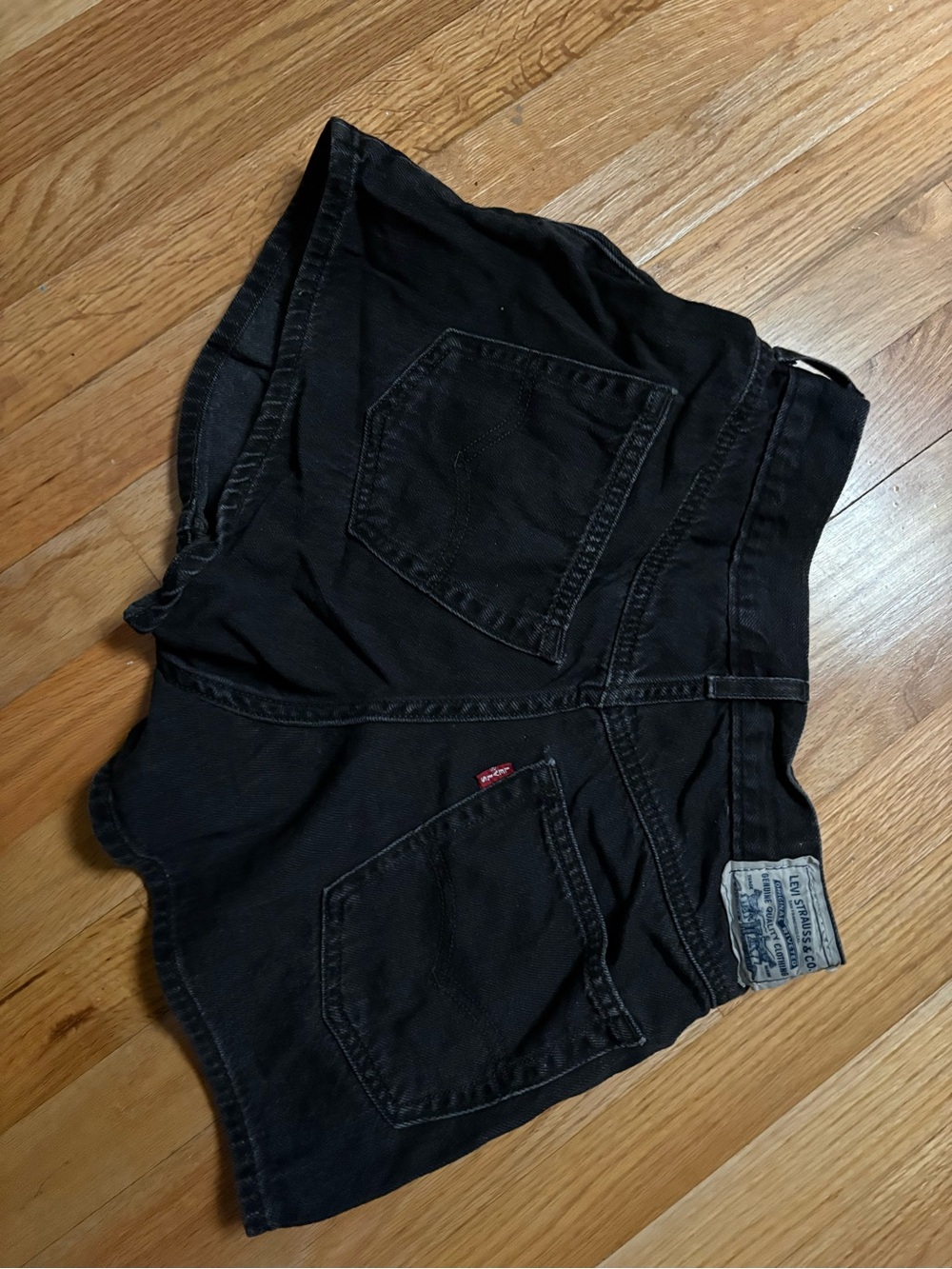 Levi's Black Mom Denim Shorts